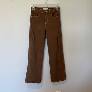 High-rise wide leg jean